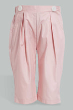 تنزيل الصورة على معرض الصور، Redtag-Pink-Wideleg-Solid-Pleated-Trouser-Trousers-Infant-Girls-3 to 24 Months
