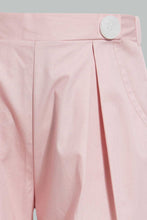 تنزيل الصورة على معرض الصور، Redtag-Pink-Wideleg-Solid-Pleated-Trouser-Trousers-Infant-Girls-3 to 24 Months
