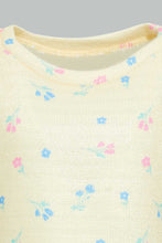 Load image into Gallery viewer, Redtag-Yellow-Aop-Jacquard-T-Shirt-All-Over-Prints-Infant-Girls-3 to 24 Months
