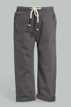 تنزيل الصورة على معرض الصور، Redtag-Grey-Twill-Pull-On-Casual-Trouser-Trousers-Infant-Boys-3 to 24 Months
