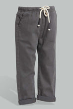 تنزيل الصورة على معرض الصور، Redtag-Grey-Twill-Pull-On-Casual-Trouser-Trousers-Infant-Boys-3 to 24 Months
