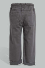 تنزيل الصورة على معرض الصور، Redtag-Grey-Twill-Pull-On-Casual-Trouser-Trousers-Infant-Boys-3 to 24 Months
