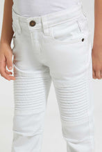 تنزيل الصورة على معرض الصور، Redtag-White-Biker-Jean-Jeans-Jogger-Fit-Boys-2 to 8 Years
