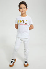 تنزيل الصورة على معرض الصور، Redtag-White-Biker-Jean-Jeans-Jogger-Fit-Boys-2 to 8 Years
