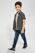 Load image into Gallery viewer, Redtag-Darkwash-Biker-Jean-Jeans-Jogger-Fit-Boys-2 to 8 Years
