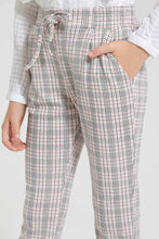 تنزيل الصورة على معرض الصور، Redtag-Assorted-Checkered-Knitted-Trouser-Trousers-Girls-2 to 8 Years
