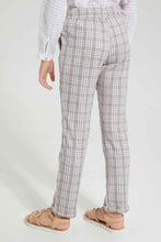 تنزيل الصورة على معرض الصور، Redtag-Assorted-Checkered-Knitted-Trouser-Trousers-Girls-2 to 8 Years
