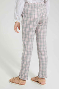 Redtag-Assorted-Checkered-Knitted-Trouser-Trousers-Girls-2 to 8 Years