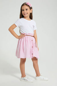 Redtag-Pink-Front-Placket-Yarndyed-Skirt-Colour:Pink,-Filter:Girls-(2-to-8-Yrs),-Girls-Skirts,-New-In,-New-In-GIR,-Non-Sale,-S22B,-Section:Kidswear-Girls-2 to 8 Years