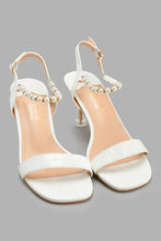 Load image into Gallery viewer, White Pearl Trim Sandal
