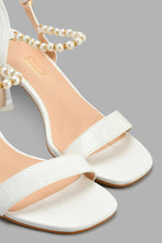 Load image into Gallery viewer, White Pearl Trim Sandal
