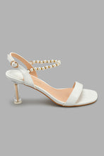 Load image into Gallery viewer, White Pearl Trim Sandal
