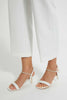 White Pearl Trim Sandal