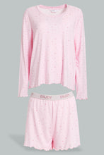Load image into Gallery viewer, Redtag-Pink-Star-Printed-Top-And-Short-Set-Cami-Sets-Women's-
