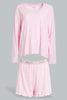 Redtag-Pink-Star-Printed-Top-And-Short-Set-Cami-Sets-Women's-
