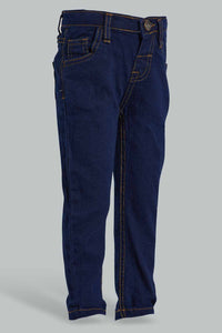 Redtag-Dark-Wash-Wash-Basic-Denim-Pant-Jeans-Slim-Fit-Infant-Boys-3 to 24 Months