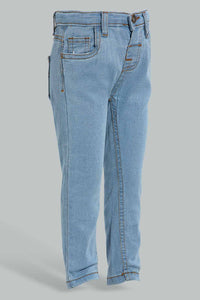 Redtag-Light-Wash-Wash-Basic-Denim-Pant-Jeans-Slim-Fit-Infant-Boys-3 to 24 Months