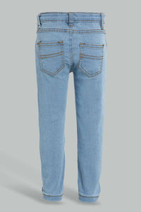 Redtag-Light-Wash-Wash-Basic-Denim-Pant-Jeans-Slim-Fit-Infant-Boys-3 to 24 Months