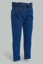 تنزيل الصورة على معرض الصور، Redtag-Mid-Blue-Wash-Basic-Denim-Pant-Jeans-Slim-Fit-Infant-Boys-3 to 24 Months
