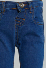 تنزيل الصورة على معرض الصور، Redtag-Mid-Blue-Wash-Basic-Denim-Pant-Jeans-Slim-Fit-Infant-Boys-3 to 24 Months
