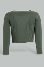 Load image into Gallery viewer, Redtag-Dark-Green-Cropped-Jacket-Jackets-Women&#39;s-
