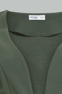 Redtag-Dark-Green-Cropped-Jacket-Jackets-Women's-