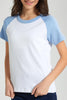 Redtag-White/Blue-Raglan-Sleeve-Top-Colour:White,-Filter:Senior-Girls-(9-to-14-Yrs),-GSR-T-Shirts,-New-In,-New-In-GSR,-Non-Sale,-S22B,-Section:Kidswear-Senior-Girls-9 to 14 Years