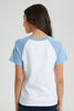 Redtag-White/Blue-Raglan-Sleeve-Top-Colour:White,-Filter:Senior-Girls-(9-to-14-Yrs),-GSR-T-Shirts,-New-In,-New-In-GSR,-Non-Sale,-S22B,-Section:Kidswear-Senior-Girls-9 to 14 Years