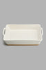 Redtag-Off-White-Rectangle-Baking-Dish-(Medium)-Bakeware-Home-Dining-