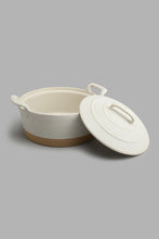 Load image into Gallery viewer, Redtag-Off-White-Round-Casserole-With-Lid-Bakeware-Home-Dining-
