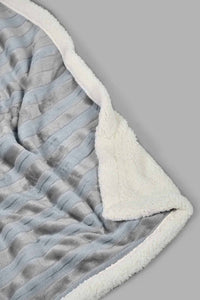 Redtag-Grey-Reversible-Textured-Blanket-(Double-Size)-Blankets-Home-Bedroom-