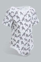 Load image into Gallery viewer, Redtag-Yellow--And-Grey-Animal-Print-5-Piece-Pack-Body-Suit-Bodysuits-Baby-0 to 12 Months
