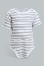Load image into Gallery viewer, Redtag-Yellow--And-Grey-Animal-Print-5-Piece-Pack-Body-Suit-Bodysuits-Baby-0 to 12 Months
