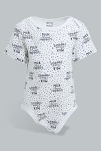 Load image into Gallery viewer, Redtag-White-And-Black-Mono-Chrome-5-Piece-Pack-Body-Suit-Bodysuits-Baby-0 to 12 Months

