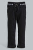 Redtag-Black-Knit-Denim-With-Rib-Waistband-Jeans-Slim-Fit-Infant-Boys-3 to 24 Months