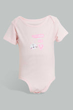 Load image into Gallery viewer, Redtag-Pink-Bunny-5-Piece-Pack-Body-Suit-Bodysuits-Baby-0 to 12 Months
