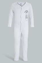 Load image into Gallery viewer, Redtag-White-And-Black-Mono-Chrome-3-Piece-Pack-Sleep-Suit-Sleepsuits-Baby-0 to 12 Months
