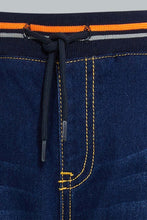 Load image into Gallery viewer, Redtag-Dark-Wash-Knit-Denim-With-Rib-Waistband-Jeans-Slim-Fit-Infant-Boys-3 to 24 Months
