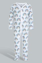 Load image into Gallery viewer, Redtag-Yellow--And-Grey-Animal-Print-3-Piece-Pack-Sleep-Suit-Sleepsuits-Baby-0 to 12 Months
