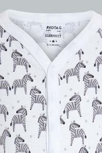 Redtag-Yellow--And-Grey-Animal-Print-3-Piece-Pack-Sleep-Suit-Sleepsuits-Baby-0 to 12 Months