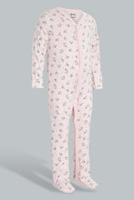 Load image into Gallery viewer, Redtag-Pink-Bunny-3-Piece-Pack-Sleep-Suit-Sleepsuits-Baby-0 to 12 Months
