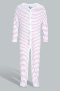 Redtag-Pink-Bunny-3-Piece-Pack-Sleep-Suit-Sleepsuits-Baby-0 to 12 Months