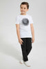 Redtag-White-Rubber-Tiger-Print-T-Shirt-Graphic-Prints-Boys-2 to 8 Years