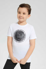 Load image into Gallery viewer, Redtag-White-Rubber-Tiger-Print-T-Shirt-Graphic-Prints-Boys-2 to 8 Years
