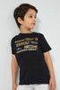 Redtag-Black-Gold-Awesome-Print-T-Shirt-Graphic-Prints-Boys-2 to 8 Years