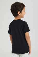 Load image into Gallery viewer, Redtag-Black-Gold-Awesome-Print-T-Shirt-Graphic-Prints-Boys-2 to 8 Years
