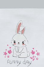 Load image into Gallery viewer, Pink And White Bunny Bib Set (2 Piece)
