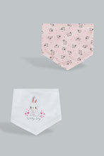 Load image into Gallery viewer, Pink And White Bunny Bib Set (2 Piece)
