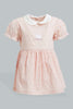 Redtag-Pink-Peterpan-Collar-Bunnt-Dress-Dresses-Baby-0 to 12 Months
