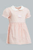 Redtag-Pink-Peterpan-Collar-Bunnt-Dress-Dresses-Baby-0 to 12 Months